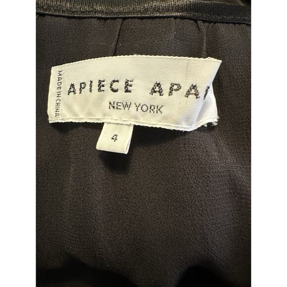 A Piece Apart Midi Dress 4 Witchy Gothic Gypsy Smocked Wednesday Pleated Black - Picture 11 of 13